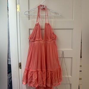 Free People Vibrant Coral Dress